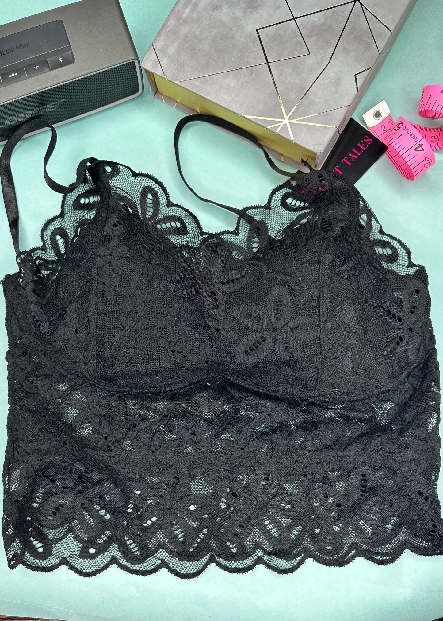 Backless Black Bralette