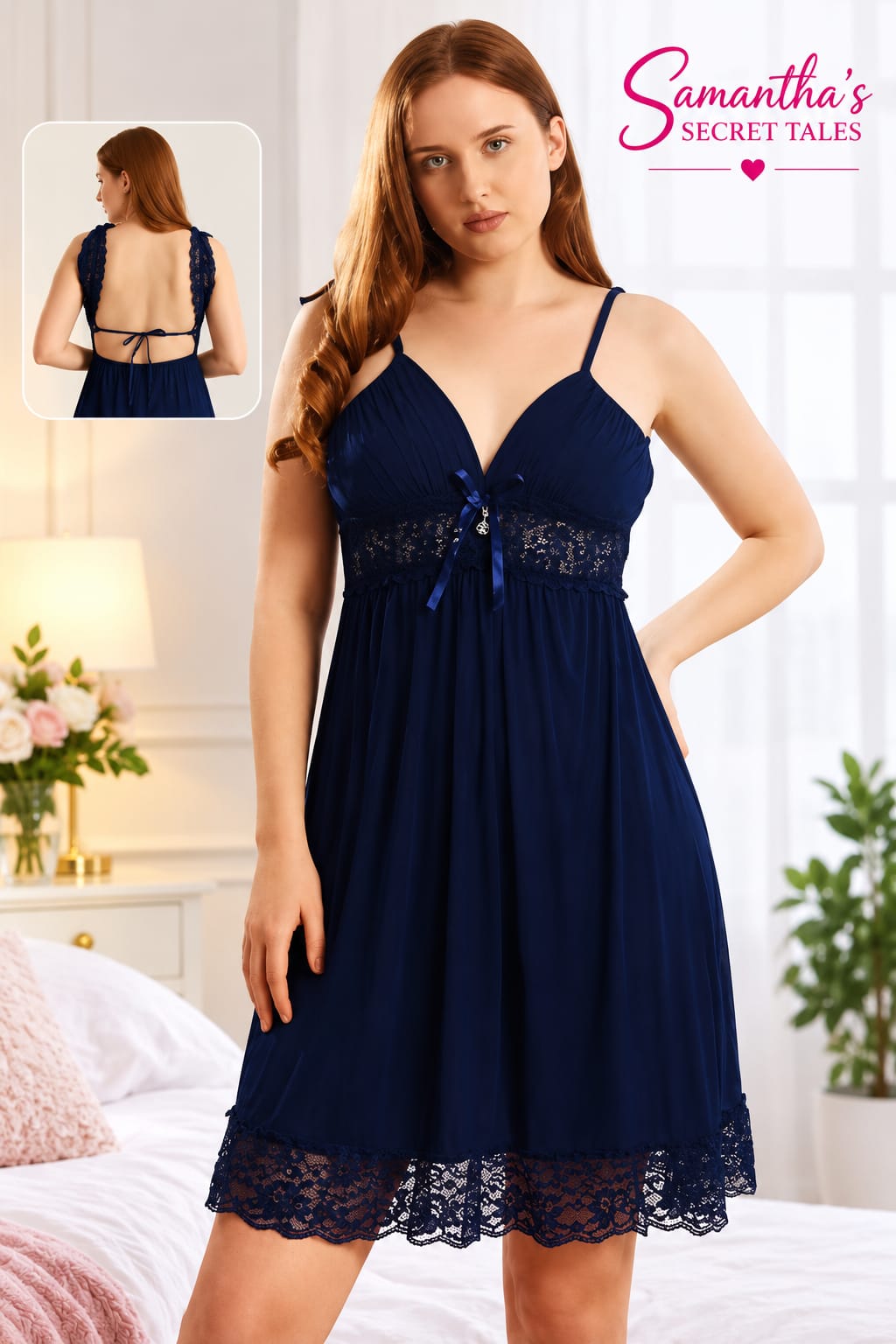 Modal Lace Spagetti Strap Nightwear